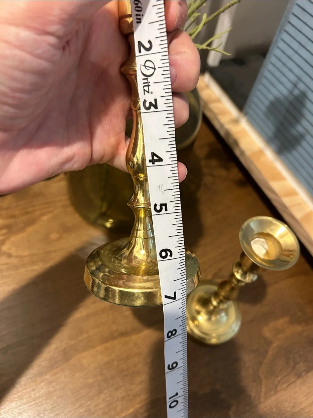 Vintage Solid Brass 7” Candlestick Holder Pair | Taper Candle Holders